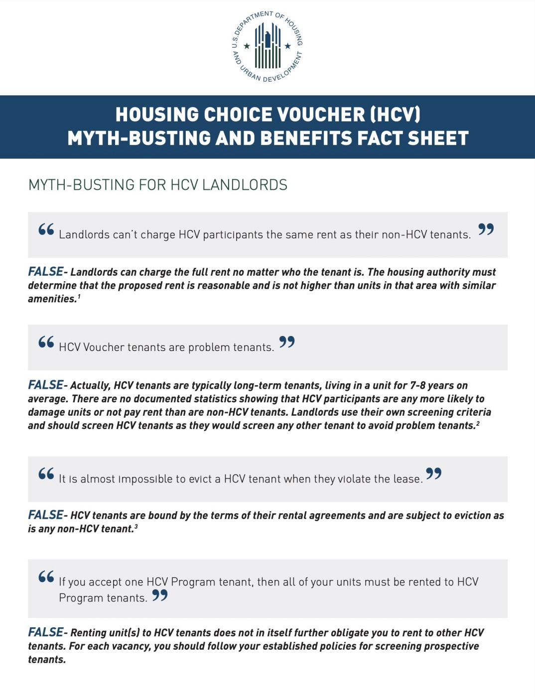 HCV MythBusting and Benefits Fact Sheet Windsor Housing Authority